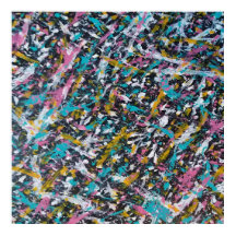 Funky Splatter Art over Black