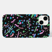 Funky Splatter iPhone Case (Achterkant (horizontaal))