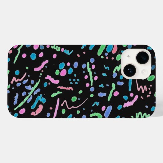 Funky Splatter iPhone Case (Achterkant (horizontaal))