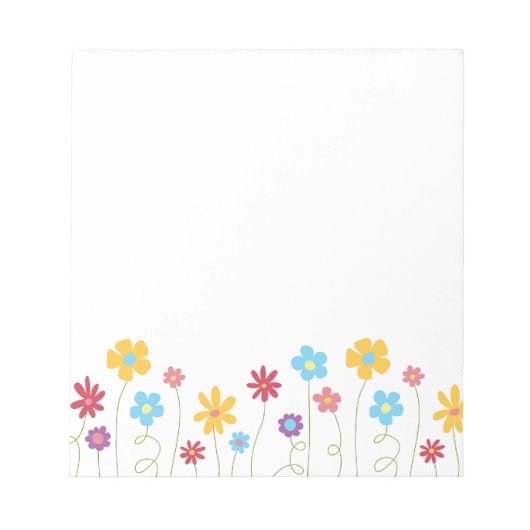 Funky Spring Flowers Notitieblok (Voorkant)