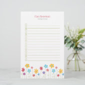 Funky Spring Flowers om lijst te doen Briefpapier (Staand voorkant)