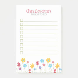 Funky Spring Flowers om lijst te doen Post-it® Notes