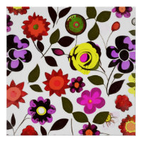 Funky Spring Flowers Seventies Style