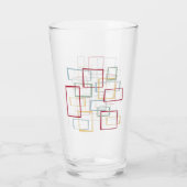 Funky Squares Mid Century Red Blue Green Yellow Glas (Achterkant)