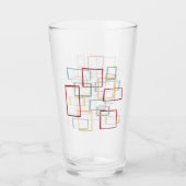 Funky Squares Mid Century Red Blue Green Yellow Glas (Voorkant)