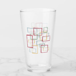 Funky Squares Mid Century Red Blue Green Yellow Glas
