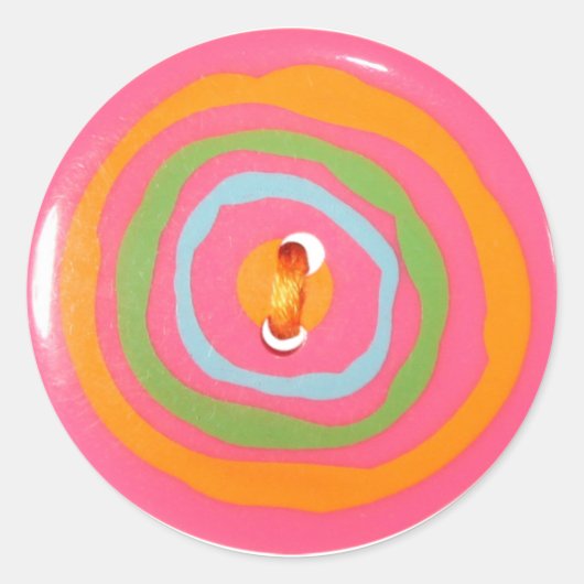 Funky stad envelop sealer ronde sticker (Voorkant)