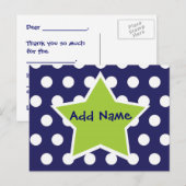 Funky Star Doe het zelf Bedankt Briefkaart (Voorkant / Achterkant)