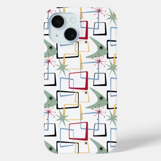 Funky Starburst Boomerang Pleinen Midden Eeuw Case-Mate iPhone Case (Achterkant)
