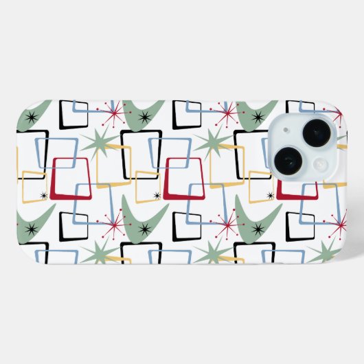 Funky Starburst Boomerang Pleinen Midden Eeuw Case-Mate iPhone Case (Achterkant (horizontaal))