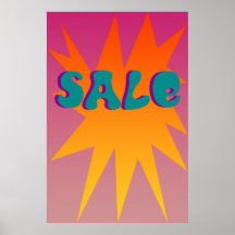 Funky Starburst Sale Sign.