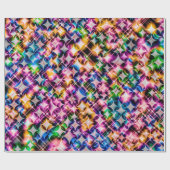 Funky Stars, kleurrijk Cadeaupapier (Vlak)