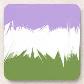 Funky Stijlige ZigZag Abstract Genderqueer Pride V Bier Onderzetter (Voorkant)