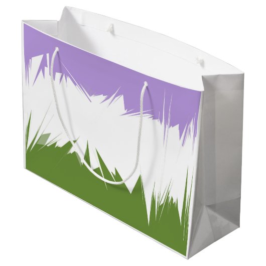 Funky Stijlige ZigZag Abstract Genderqueer Pride V Groot Cadeauzakje (Achterkant Gekanteld)