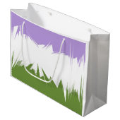 Funky Stijlige ZigZag Abstract Genderqueer Pride V Groot Cadeauzakje (Voorkant Gekanteld)