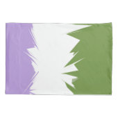 Funky Stijlige ZigZag Abstract Genderqueer Pride V Kussensloop (Achterkant-Links)
