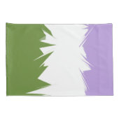 Funky Stijlige ZigZag Abstract Genderqueer Pride V Kussensloop (Achterkant-Rechts)