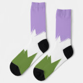 Funky Stijlige ZigZag Abstract Genderqueer Pride V Sokken (Links)