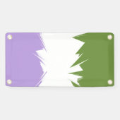 Funky Stijlige ZigZag Abstract Genderqueer Pride V Spandoek (Horizontaal)
