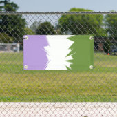 Funky Stijlige ZigZag Abstract Genderqueer Pride V Spandoek (Insitu)
