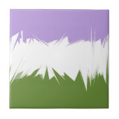 Funky Stijlige ZigZag Abstract Genderqueer Pride V Tegeltje (Voorkant)