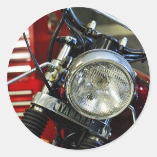 Funky stijlvolle rode motorfiets Sticker