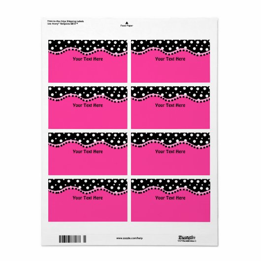 Funky Stippen Avery Label (Full Sheet)
