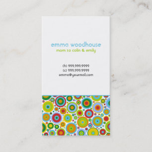 "Funky Stippen "n" Stripes mama Visitekaartje Contactkaartje