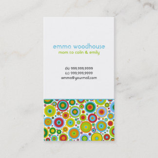 "Funky Stippen "n" Stripes mama Visitekaartje Contactkaartje
