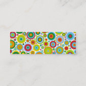 Funky Stippen Oranje Mini Visitekaartje (Achterkant)