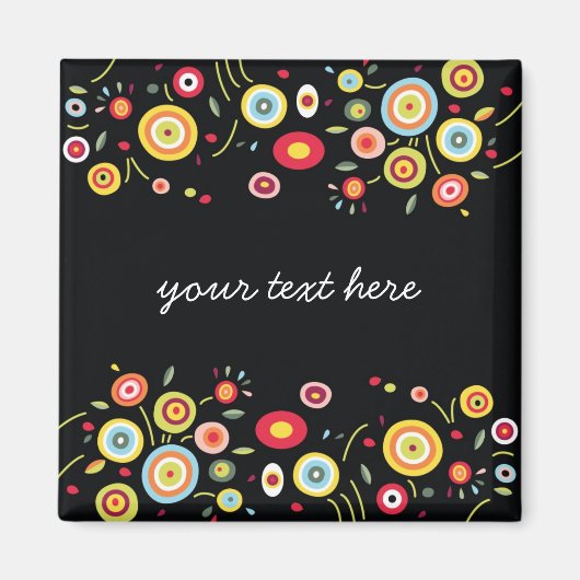 Funky Stippen Sjabloon Magneet (Voorkant)