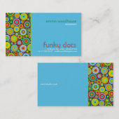 Funky Stippen : Turkoois Visitekaartje (Voorkant / Achterkant)
