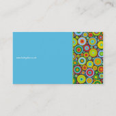 Funky Stippen : Turkoois Visitekaartje (Achterkant)