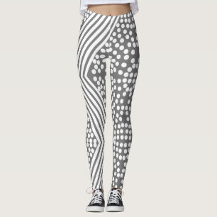 Funky Stippenlijn Vet Gedessineerde Leggings