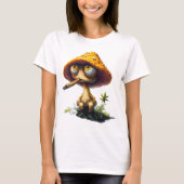 Funky Stoned Mushroom Cartoon T-Shirt (Voorkant)