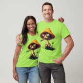 Funky Stoned Paddenstoel Cartoon T-Shirt (Unisex)