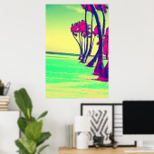 funky strand design Afdrukken Poster (Thuiskantoor)