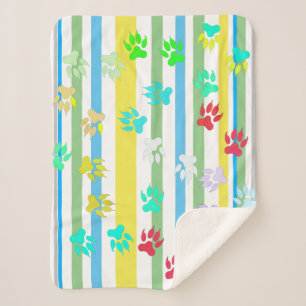 Funky Strepen Lijnen Leeuwenpoten Markeringen Dekb Sherpa Deken