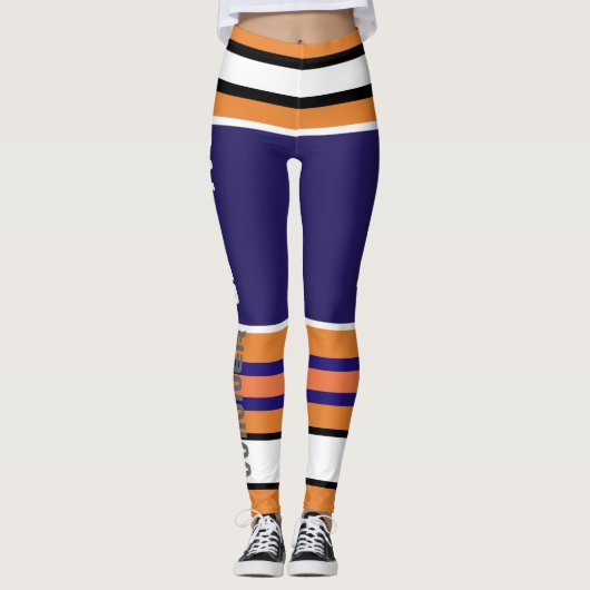 Funky Strepen Lijnen Winner Power Leggings (Voorkant)