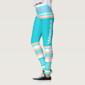 Funky Strepen Lijnen Winner Power Leggings (Links)
