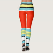 Funky Strepen Lijnen Winner Power Leggings (Achterkant)