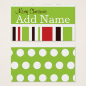 Funky Stripe Christmas Gift Label Visitekaartje (Voorkant /achterkant)