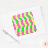 Funky Stripes 2011 Vierkante Sticker (Envelop)