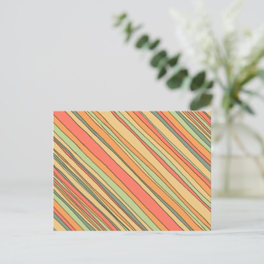 Funky Stripes briefkaart (Staand voorkant)