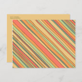 Funky Stripes briefkaart (Voorkant / Achterkant)