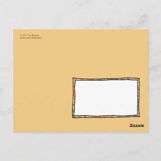 Funky Stripes briefkaart (Achterkant)