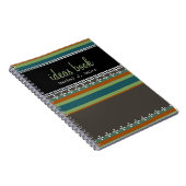 Funky Stripes Custom Name Ideas Book Notitieboek (Rechterzijde)