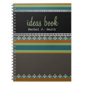 Funky Stripes Custom Name Ideas Book Notitieboek (Voorkant)