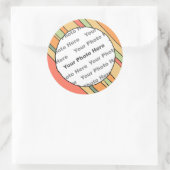 Funky Stripes Custom Photo Sticker (Tas)
