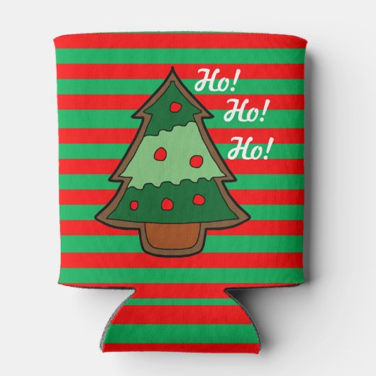 Funky Stripes en kerstboom Blikjeskoeler (Achterkant)